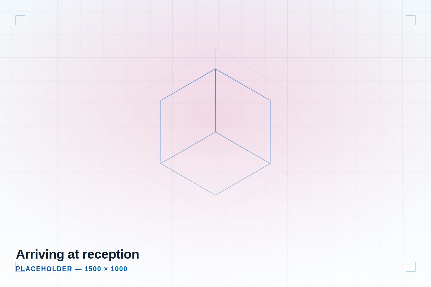 Illustrated patient arriving at reception